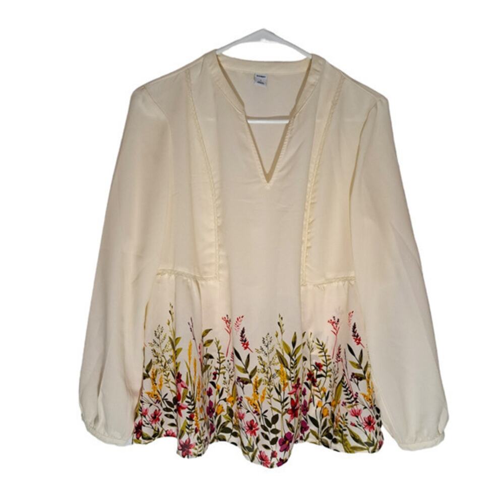 NWOT old Navy Women's Tunic Long Sleeve V Neck Blouse